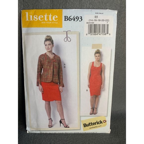 Butterick Misses Jacket Skirt Sewing Pattern sz 14-22 B6493 - uncut - Picture 1 of 6